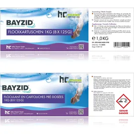 Bayzid 8x 1 kg Flockkartusche für Pools