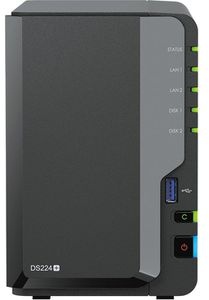 Synology NAS-Server DiskStation DS224+ NAS, USB 3.0, Leergehäuse für Festplatten, 2 Einschübe