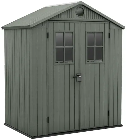 Keter Darwin grün - Gartenhaus - mit Frontfenstern - 190x122x221 cm