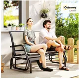 Outsunny Schaukelstuhl 2-Sitzer 120 x 70 x 85 cm beige