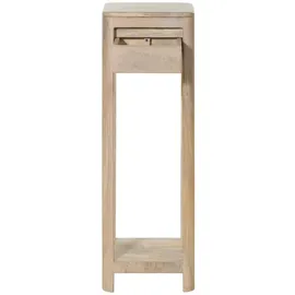 Massivmoebel24 Beistelltisch Weiß Mangoholz 30 x 90 x 30 cm