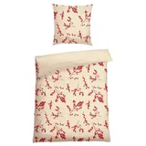 SCHIESSER Wendebettwäsche »Rowan aus weicher Baumwolle in wunderschönem Beerenprint«, Made in Green, weiß
