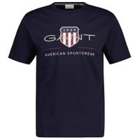 GANT T-Shirt mit Label-Print Modell ARCHIVE Shield Marine, XL