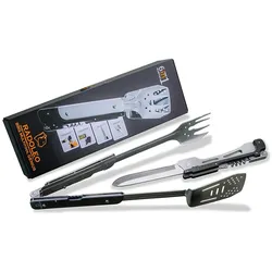 RADOLEO® Grill-Multi-Tool GENIUS Grillbesteck 6 Werkzeuge in 1 - Edelstahl Klappbesteck