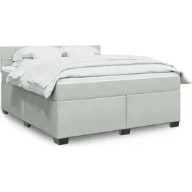vidaXL Boxspringbett 180 x 200 cm Hellgrau