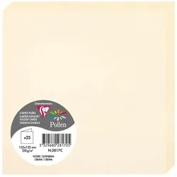 Pollen 250x Doppelkarte Pollen 135x135mm 210g - Elfenbein 2817C