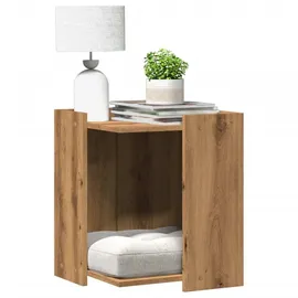vidaXL Katzentoilette Artisan-Eiche 42x42x51 cm Braun