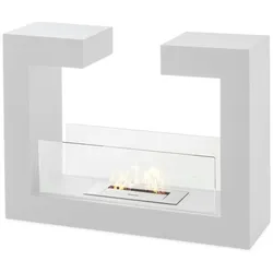 Moderner Design-Boden-Biokamin Tete a tete Weiß 2 kW/h