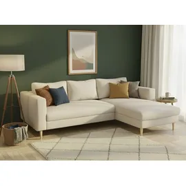 TRENDMANUFAKTUR Eckcouch Cord 2-Sitzer Grau