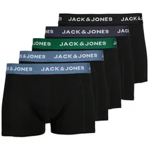 JACK & JONES Boxershorts Solid blau/grün/schwarz XXL 5er Pack