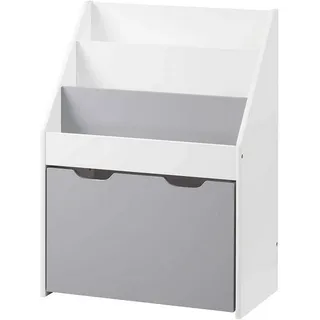 Woltu Kinderregal KR004 3 Regale Holz grau