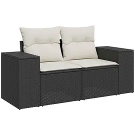 vidaXL Garten-Sofa-Set 13 pcs Schwarz, Creme 110 x 55 x 71 cm