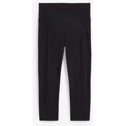 bonprix Ultrasofte Sport-Leggings mit seitlichen Taschen Capri-Länge, schwarz, 40/42 (M)