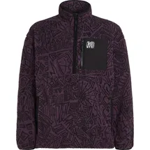 O'Neill Surf Heroes Pile Fleece Mit Halbem Reißverschluss - Black / Purple Sketcheritage - S