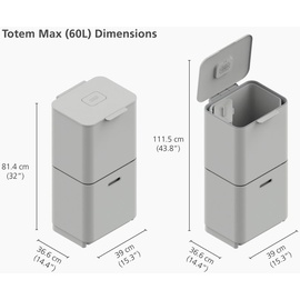 Joseph Joseph Totem Max 60 l edelstahl