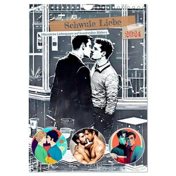 CALVENDO Wandkalender Schwule Liebe (Wandkalender 2024 DIN A4 hoch), CALVENDO Monatskalender