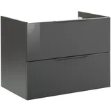 Fackelmann Waschbeckenunterschrank Luna 80 x 60,5 x 49 cm Anthrazit