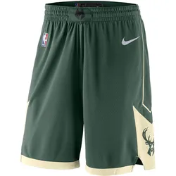 Nike MILWAUKEE BUCKS Basketball-Shorts Herren in fir-flat opal-white, Größe XXL - grün