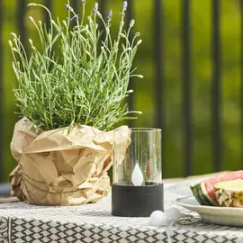 StarTrading STAR Trading Solar Kerze Windlicht Tischleuchte 14cm 8,5cm Lichtsensor für...