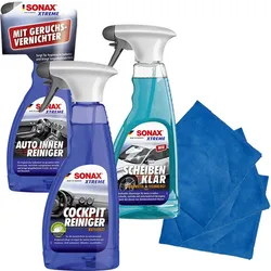 Sonax Xtreme Innenraum Pflege Set Innenreiniger+scheibenklar+cockpit Reiniger: Artikelnr.: 02832410 Artikelnr.: 02212410 Artikelnr.: 02382410 Artikeln