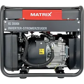 Matrix Notstromaggregat Benzin 3500 Watt Inverter Stromerzeuger Benzin Generator Stromaggregat tragbar Stromgenerator IG 3500i | 4 Takt | 2x230V