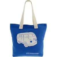 BRISA VW Collection - Volkswagen Wiederverwendbare Canvas-Einkaufs-Tüte-Strand-Tasche mit T1
