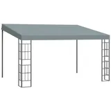 Outsunny Pergola 4 x 3 m Überdachung Zelt Metall Polyester Grau - Outsunny