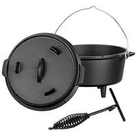 Rosenstein & Söhne Dutch Oven 3 l Gusseisen schwarz