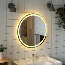vidaXL LED-Badspiegel 70 cm Rund