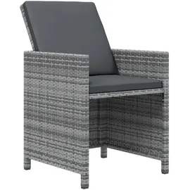 vidaXL Garten-Essgruppe 7-tlg. Grau