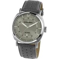 Jacques Lemans Herrenuhr Lugano Lederarmband massiv Edelstahl 1-1943F