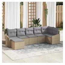vidaXL Sofa Set 7-tlg. Loungeset beige