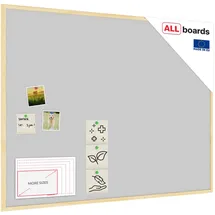 ALLboards Pinnwand 120 x 90 cm Hellgrau