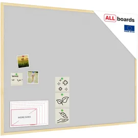 ALLboards Pinnwand 120 x 90 cm Hellgrau