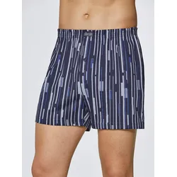 Boxershorts KINGS CLUB, Herren, Gr. 7, blau (marine, bedruckt), 100% Baumwolle, Unterhosen