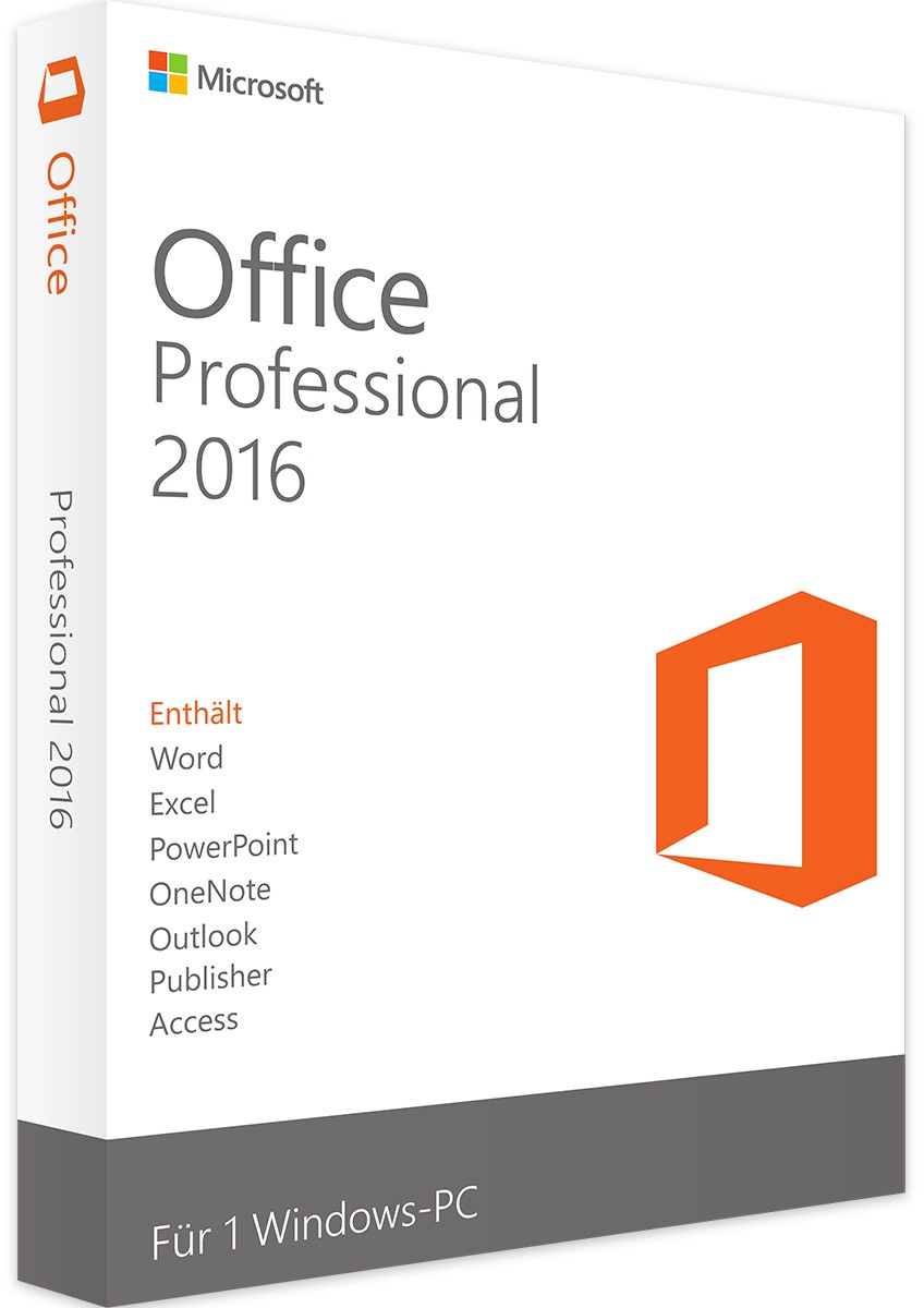 Microsoft Office 2016 Professional | Windows | Vollversion