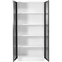 Proregal Stahlschrank, Anthrazit, Metall, Rechteckig, 92x195x42 cm, Arbeitszimmer, Aktenschränke