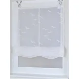 Kutti Raffrollo Seabird 45 x 130 cm transparent/weiß