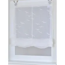 Kutti Raffrollo Seabird 45 x 130 cm transparent/weiß