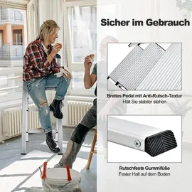 Costway Trittleiter 3 Stufen