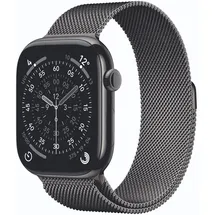 Apple Watch Series 11 GPS + Cellular 46mm Slate Titanium Milanese Loop slate S/M