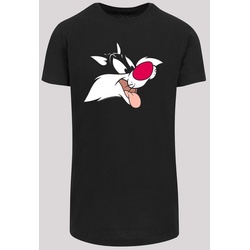 F4NT4STIC Kurzarmshirt Herren Looney Tunes Sylvester with Shaped Long Tee (1-tlg) schwarz XLOTTO