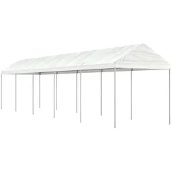 vidaXL Pavillon mit Dach Weiß 11,15x2,28x2,69 m Polyethylen