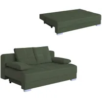 Schlafsofa - wintermoos - mit Staukasten - Dauerschläfer Sofa Couch Gästecouch