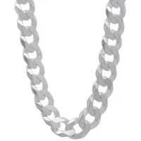 HOPLO Panzerkette Silberkette Panzerkette Länge 55cm - Breite 10,6mm - 925 Silber, Made in Germany silberfarben 55 cm Unisex