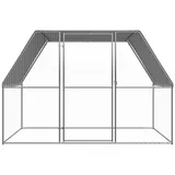 vidaXL Hühnerkäfig Silbern und Grau 3x2x2 m Verzinkter Stahl