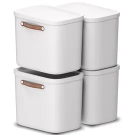 Rotho Maloja Aufbewahrungsbox 39,5 x 26,5 x 34 cm 4-tlg. weiß