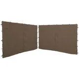 Quick Star Seitenwand für Pavillon 3x3 m 2 Stück Taupe 2,5 x 1,92 m