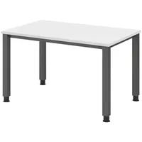 Bümö Schreibtisch Weiß, Nachbildung, Rechteckig, 120x74x80 cm FSC Mix,
