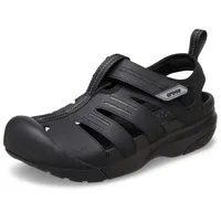 Crocs Damen Yukon Fisherman Sandalen, Black, 38/39 EU - 38/39 EU
